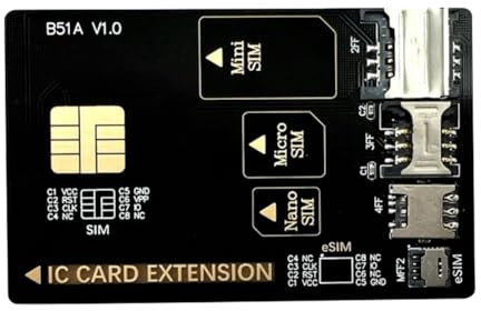 Aboiled Adaptateur de carte SIM 4 en 1 - Carte de test pour téléphone portable - Prise en charge de mini micro nano ESIM