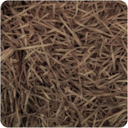 500g Brown Shredded Tissue Paper for Gift Boxes Decoration,Coffee Empty Gift Box Shredded Paper for Hampers,Easter Stuffing Filling Gifts Packaging Filler for Valentine's Day,Birthday,Xmas DIY Decor