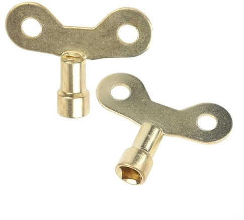 Metal Radiator Bleed Key Set for Heating System Maintenance, Compact Lightweight Tool-Free Operation for Radiator Valves and Tap/Faucet Keys for Easy Air Venting and Improved Efficiency(2)