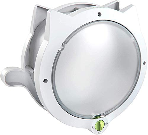 Katzenklappe für Haustiere - 4-Wege-Verschluss Katzenklappe - für Innentüren und Außentüren, Wand oder versteckte Katzentoilette - Easy & Quick Installation,Weiß