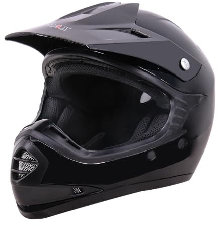 Zorax Black M (51-52cm) Kids MX Motocross Helmet Children Motorbike Dirt Bike Helmet ECE 22-06