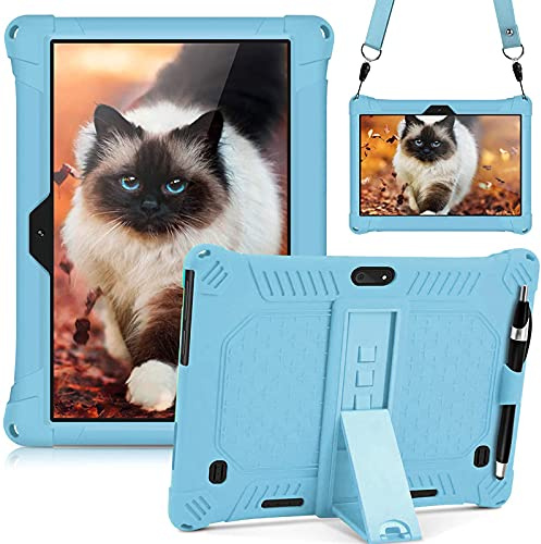KATUMO Universal Fodral för 10 tums Tablett, Skal för zcobro F10 / PRITOM K10 / ‎ EagleSoar Tablet Barn/Gugxiom 10 tum, Läderfodral med Stativ
