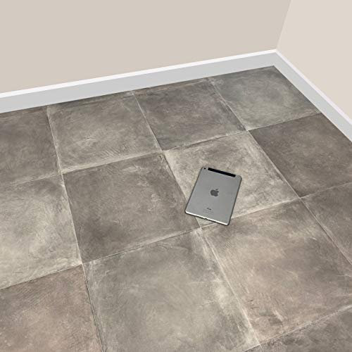 Grey Stone Tile Vinyl Lino Flooring Kitchen Bathroom Waterproof Roll Sheet Anti-Slip Cushion Grandismo (2m x 3m)