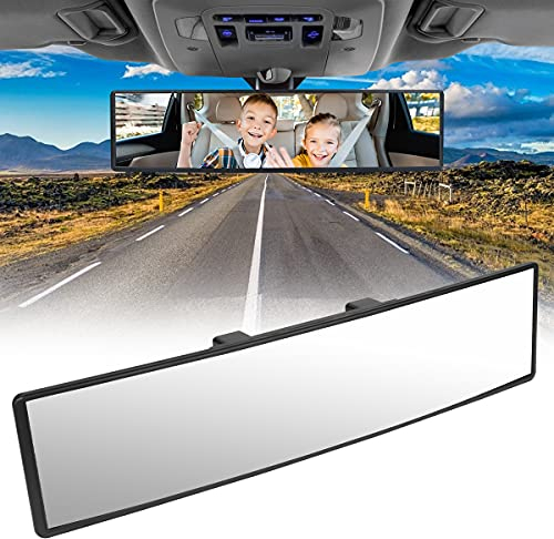 URAQT Auto Rückspiegel, 310mmx85mm Autospiegel Große Vision Weitwinkel Panorama Auto Innenspiegel Ersatz Blendschutz Rückspiegel Universal Spiegel für Auto SUV CRV Vans Trucks