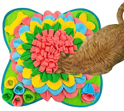 Ditanpu Friandises pour Chien, Dog Puzzle Toys Fouille Alimentation Lente Jouet Tapis Reniflant Chien Couverture Pliable, Chien Stress Release Couverture Pliable Antidérapant-Lavable