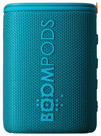 Boompods Beachboom Wasserdichter Bluetooth-Lautsprecher - Tragbarer IPX7 Mini Musikboxen mit 5 Stunden Akkulaufzeit, Selfie-AuslöSer & umweltfreundlichem Design, für Outdoor/Reisen/Dusche, Blau