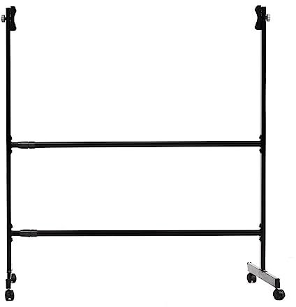 WDSOPK Schwarzer beweglicher Ständer mit einstellbarem Höhenwinkel, um 360 ° gedrehter rollender Metallständer für das Home-Office im Klassenzimmer, große Whiteboards, Kreidetafeln, Korktafeln