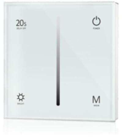 Uxsjakjsd Regulador de Intensidad de CA Triac, Panel Táctil de Vidrio de Alta Resistencia y Ultrasensible, Modo de Atenuación de 86 W para Lámparas LED Regulables de CA de 110 V A 230 V. A