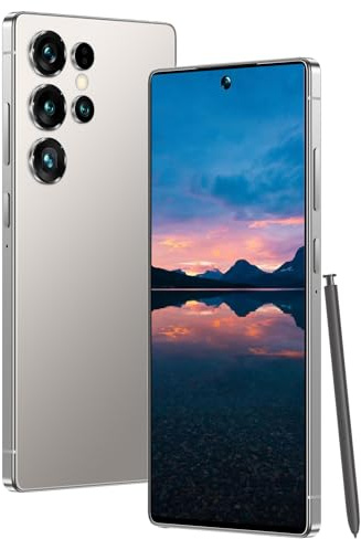 Maustron Smartphone I25 Ultra Simlock 5G senza contratto | Android 14, 8 GB + 256 GB, 7,3 HD+, Octa Core, 64 MP + 108 MP, Dual SIM/GPS | Versione DE (Gray)
