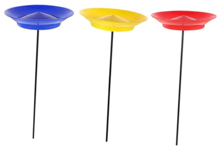 GALPADA Set 3 Piatti da Giocoleria con Bastoni da Circo in Plastica Leggera, Giocattolo di Abilità per Spettacoli Circensi, Allenamento Coordinazione e Performance di Gruppo
