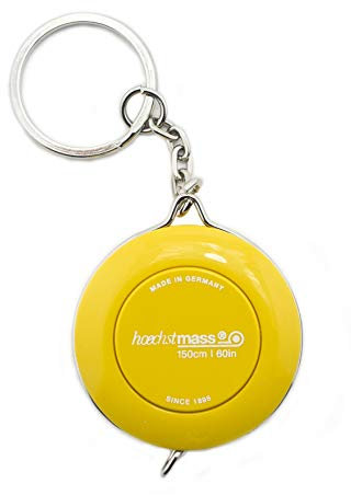 Metro a nastro portachiave e pieghevole - Hoechstmass - Colore giallo con portachiave 150cm (60in)
