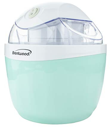 Brentwood TS-1410BL 1 Quart Ice Cream and Sorbet Maker, Frozen Yogurt, Gelato, and Custard Machine, Blue