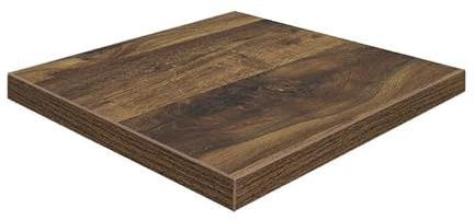 Dekorspanplatte Eiche rustikal dunkel als Tischplatte, Schreibtischplatte, Arbeitsplatte, Laden- und Möbelbau, 50x50 cm, Stärke: 28 mm