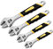 WAIZHIUA 4 Piece Adjustable Spanner Set - 150mm 200mm 250mm 310mm Wrench, Metric Scale Marked, Ergonomic Grip, Hand Tools for Home, Garage, Auto Repair