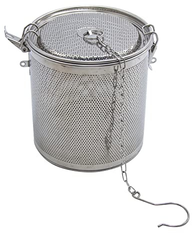 CADUFUELLY 6.3 inch Stainless Steel Tea Ball Seasoning Strainer Infuser Spice Seasoning Strainer Brewing Basket for Kitchen Restaurant