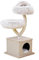 Fudajo Kratzbaum Zweigdesign mit Katzenhaus 95 cm, Designer Katzenkratzbaum mit Plüsch und Sisal, Katzenbaum mit Katzenhöhle, Kletterbaum für Katzen