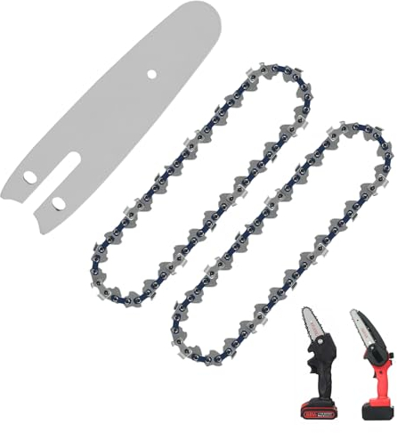 2 Stück Kettensäge Kette 4 Zoll Sägeketten mit Schwert, mini kettensäge kette 1/4 zoll, für Kettensäge Kompatibel mit Allen 4 Zoll Mini Kettensägen 13 cm Schiene - 28 Antriebsglieder