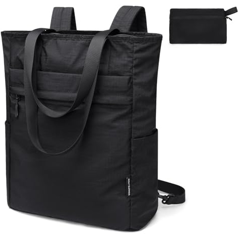 GOLF SUPAGS Mochila Plegable Convertible 2 en 1 Mochila de Dia Informal Bolsa de Viaje de Mujer Hombre Mochila de Multifunción de Trabajo Universidad Ocio Viaje (Negro)