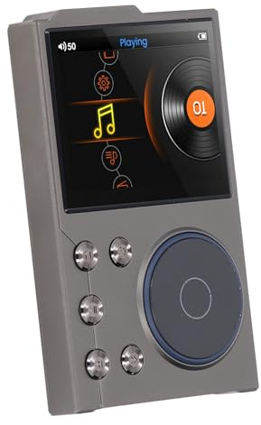 MP3-spelare med Bluetooth 5.3, 16 GB Digital Musikspelare 5.3 Förlustfri DSD DAC FLAC-spelare med 2,4-tums HD-skärm, Bärbar Ljudspelare, Stöder Utökat Upp Till 256 GB