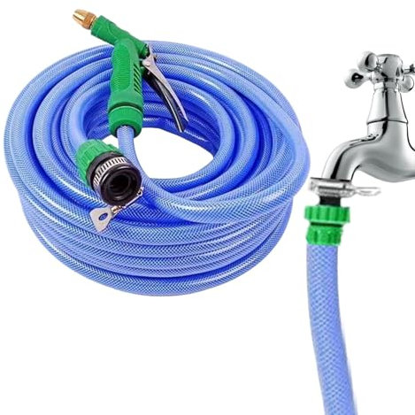 Qfdiwr Manguera de jardín flexible, manguera flexible flexible con pistola de agua multifuncional, manguera de jardín extensible, manguera flexible expandible