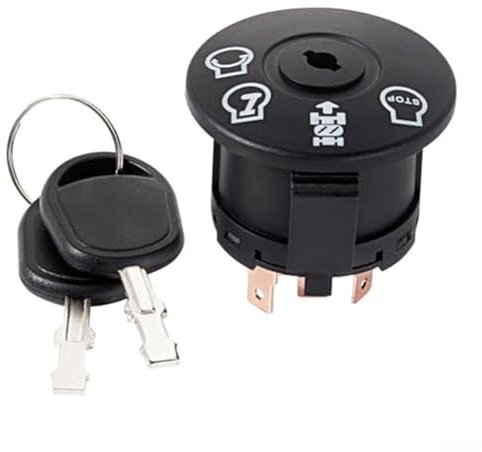 Pizgear Interrupteur d'allumage et de démarrage Craftsman à 4 Positions et 7 bornes, for tracteurs de pelouse Interrupteur à clé pour Tondeuse à Gazon