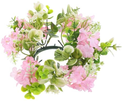 MUELODSIC Ghirlanda Candele Forma Fiore Piccolo Decorazione Da Centrotavola Ghirlanda Realistica Anello Portacandele Per Feste Matrimonio e Arredamento