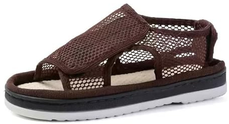 Diabetic Sandals Extra Wide Summer for Women Men Edema Indoor Shoes Orthopedic with Adjustable Strap Slippers for Swollen Sensitive Feet Sandals During Recovery Breathable Mesh Soft Comfortable