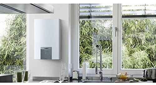 Vaillant Calentador de Agua a Gas Turbomag Plus - Clase de Eficiencia Energética A - Metal, Níquel, Palanca, Satinado
