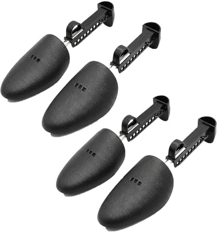2 pares de plástico práctico de longitud ajustable para hombre, formador de árbol de zapatos, soporte para botas, forma de zapato, plástico para zapatos, tacones, zapatillas de deporte