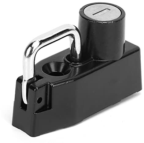 Lucchetto per casco, elegante e semplice installazione Accessorio per moto in lega di zinco con 2 chiavi per la guida in moto