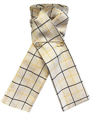 Equetech Tattersall Check Riding Hunting Stock - 2 colours - One size (Gold/Black Check)