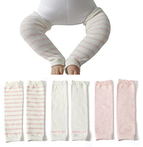 OTKARXUS Baby Stulpen,3 Paar Kleinkind Baby Beinwärmer,Stricken Lange Leg Warmers Kniestrümpfe ohne Fuß Leggings für Kleinkinder Anti-Mücken, Sommer klimatisiertes Haus Erwärmen, Frühling und Herbst