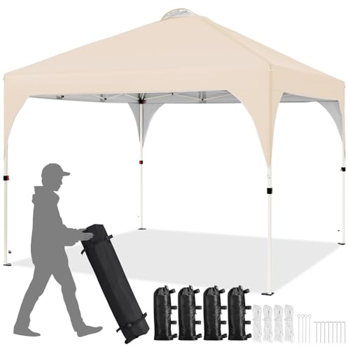 Yaheetech Carpa Plegable 3x3m Cenador de Jardín Impermeable