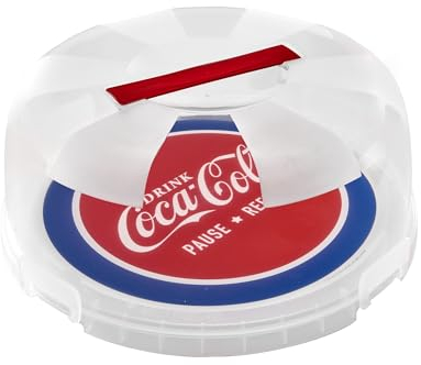 Snips, Boîte à gâteau avec couvercle Coca-Cola, Porte-gâteau avec 4 fermetures de sécurité, Cloche à gâteau diamètre 28 cm, Made in Italy, 0% Bpa