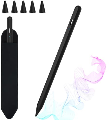 Stylet iPad 10e Génération, Stylet Tablette iPad pour 2018-2026, Pencil iPad, Stylo iPad avec Rejection de la Paume Tactile Haute Précision, Convient pour iPad 11-6,Air 3-5/M2/M3, Mini 5/6, Pro 3-6/M4