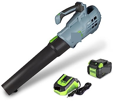 Souffleur d'air centrifuge, ventilateur de sol, Souffleur de feuilles sans fil à batterie 20V 4.0Ah, balayeuse à air à vitesse variable for la poussière, outil électrique de jardin de soufflage de nei