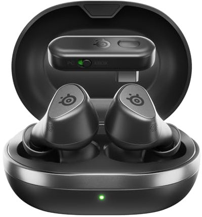 SteelSeries Arctis GameBuds für Xbox – Wireless In Ear Gaming Kopfhörer – 2,4GHz + BT 5.3 – ANC/Transparenzmodus –Wasserbeständig IP55 – 40H Batterie – Drahtloses Laden –Xbox, PS5, PC, Switch 2, Mobil