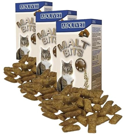 Arquivet Malt bits - Snacks para Gatos - 40 g (Paquete de 3)