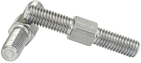 Perno prisionero de acero inoxidable con doble extremo roscado, 1-10 piezas M4-M16, barra cabeza 304, rosca izquierda y derecha, dientes delanteros traseros, pernos, varillas roscadas(2PCS,M4x50mm)