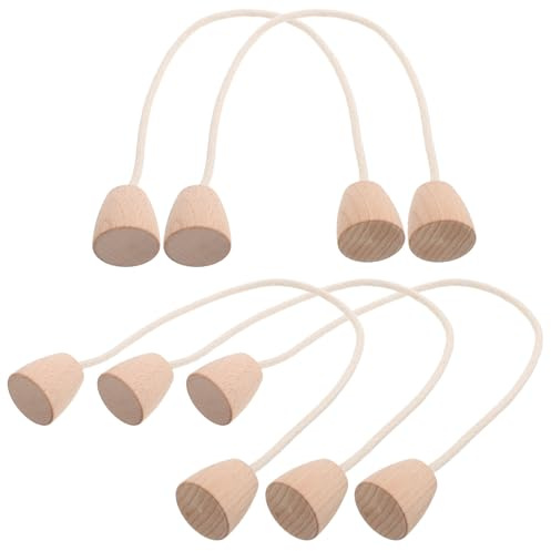 Toyvian 5 Piezas Juego de Croquet al Aire Libre con 5 Wickets de Cuerda de Algodón, Base de Madera para Fácil Montaje, Equipo de Croquet para Patio y Parque, Accesorios de Juego para Toda
