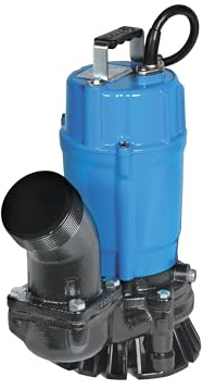 Tsurumi Pump HS3.75S Submersible Trash Pump with Agitator 1 HP 115V 3 in Discharge Ideal For Dewatering Applications | 61 GPM / 3660 GPH
