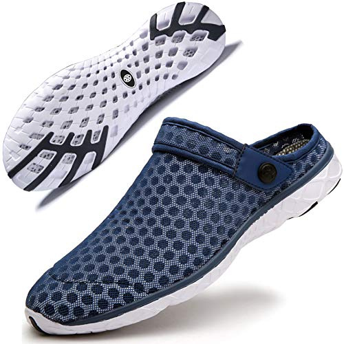 Ciabatte da Spiaggia Donna Zoccoli e Sabot Uomo Scarpe da Mare Doccia Pantofole da Giardino Ciabatta da Piscina Estive Blu Scuro 48