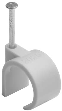 Attache câble - Attache fil électrique - Fixation câble électrique - Fixation et raccordement du câble - Serre câble - Clou de Fixation - Attache Fils Ø 20 A 25 Mm Gris Sachet De 50 - Debflex 700421