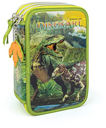 Dinos Art Federmäppchen mit 3 Fächern