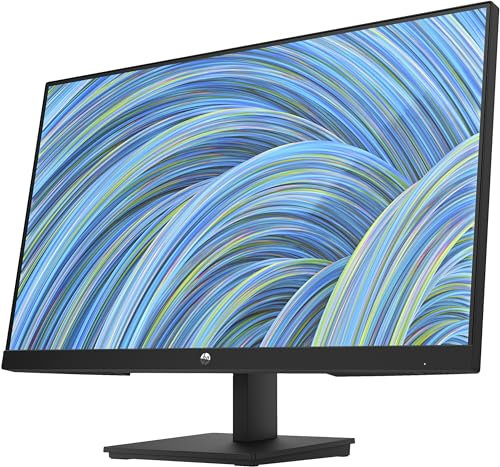 HP 24 Inch FHD Monitor | Full HD VA LCD Display | 75hz Refresh Rate | 250 Nits Brightness | 3000:1 Contrast Ratio | AMD FreeSync Technology | Adjustable Tilt | 1x HDMI 1.4, 1x VGA | Black | V24v G5