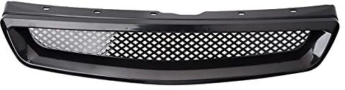 Parrilla Frontal de Malla Negra para Civic 1999 Parrilla Frontal Civic una Rejilla capó Delantero Rejilla de Parachoques Malla de Admisión ABS Parrilla Negra Compatible con Civic