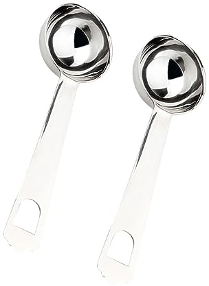 BESTonZON Stainless Steel Fruit Scoop and Coffee Measure Spoon 20ml 2pcs 304 Food-Grade Measuring Spoons for Home Kitchen Baking and Tea