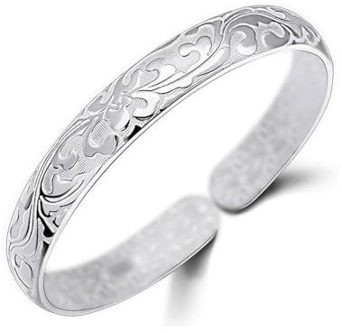KGDUYC 1 Stück Versilbert Armreif Armband Einstellbar- Elegantes Wolken-Armband,Charm Damen Silber Armband Schmuck de Geschenk für Frauen Mädchen Damen Geburtstag für Damen und Mädchen(Silber)