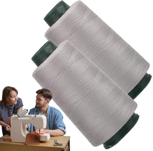 Hilo de coser de poliéster, hilo para máquina de coser overlock, 2200 metros, hilo de coser de poliéster, 2 bobinas, accesorios para colchas, hilo de 40/2 de alta velocidad para reparar tejidos