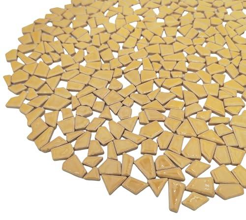 500 g di tessere di mosaico in ceramica irregolari, 0,5–2 cm, piccoli pezzi di mosaico, pietre per creazione di mosaici fai da te, artigianato, hobby, arte, decorazione della casa, decorazione murale